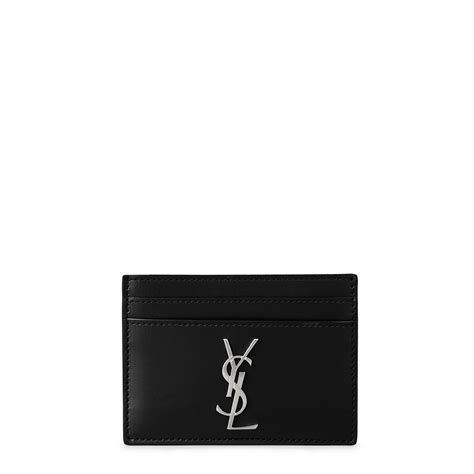 ysl black silver card holder|ysl card holder flannels.